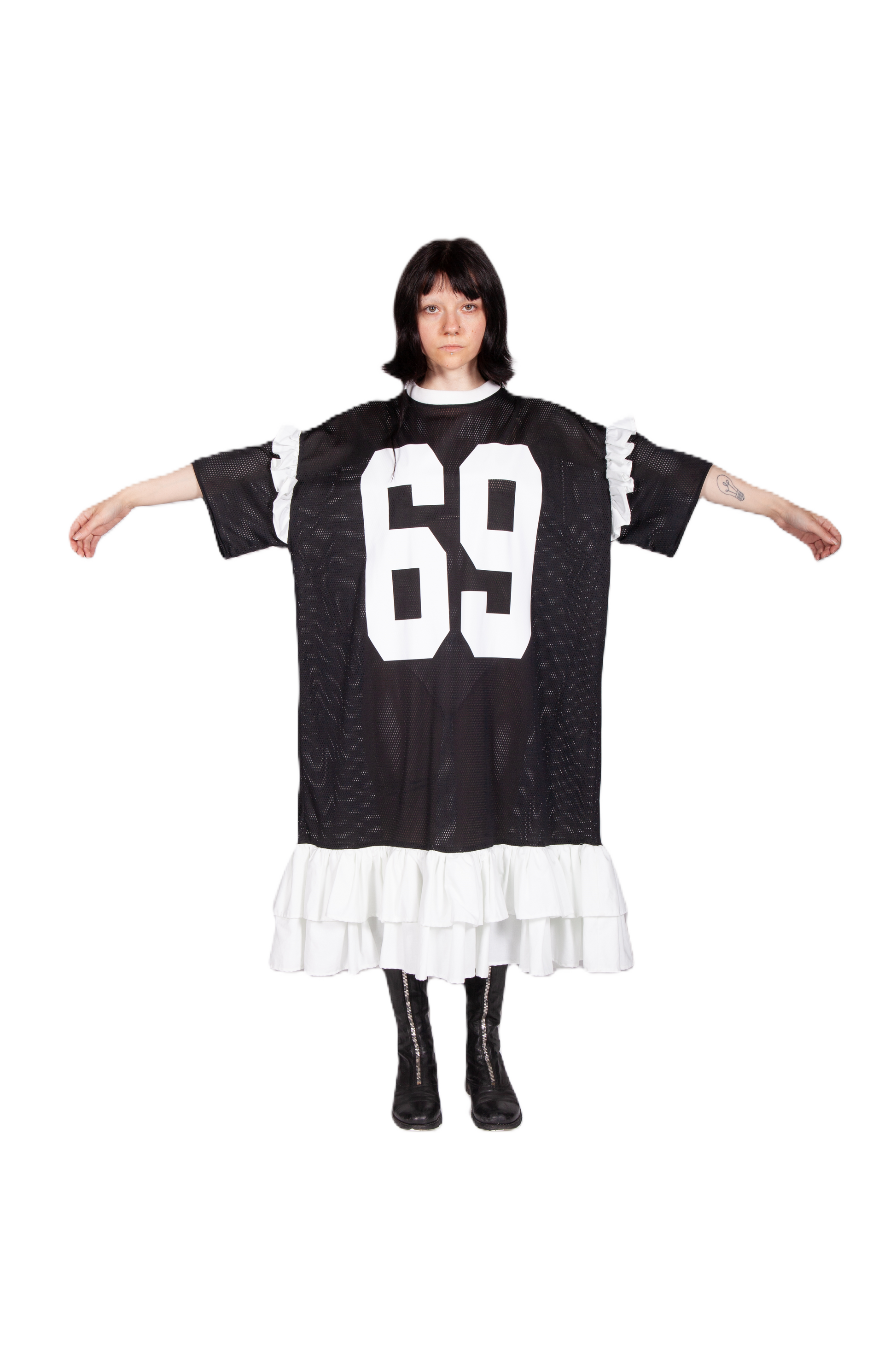 Stretched Jersey Dress in Black Ugly Garments Stretched Jersey Dress in Black Ugly Garments